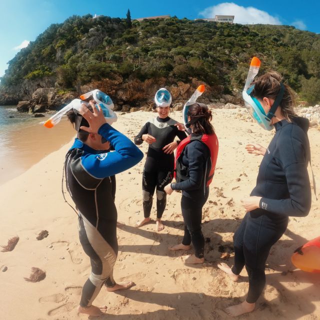 Lisbon: Arrábida Kayak & Wild Beach Snorkeling with Pickup - GoPro photos and the beach-hut finish