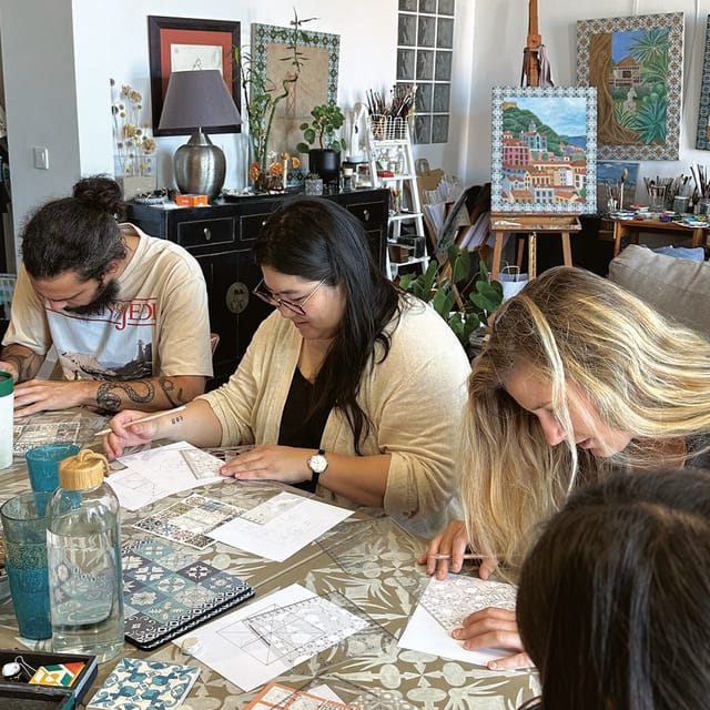 Lisbon: Azulejos' Design Create Your Own Tile Workshop - Entering the Studio at Bell Number 2