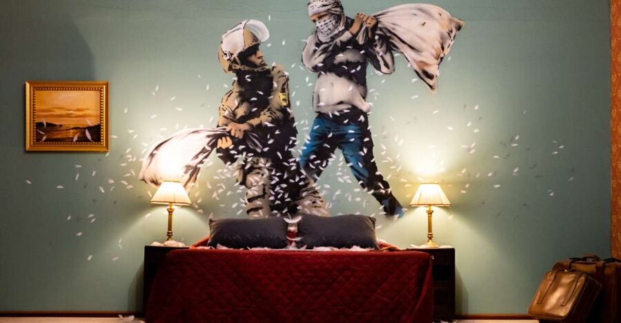 Lisbon: Banksy Museum Permanent Exhibition Entry Ticket - Seeing Girl with Balloon and Sweep It Under The Carpet