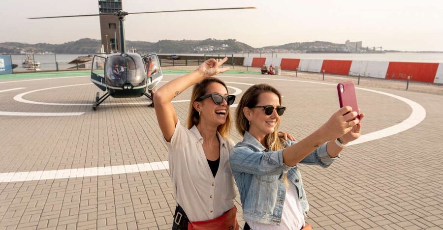 Lisbon: City and Coastline Sightseeing Helicopter Flight - Belém Tower and Jerónimos Monastery from above