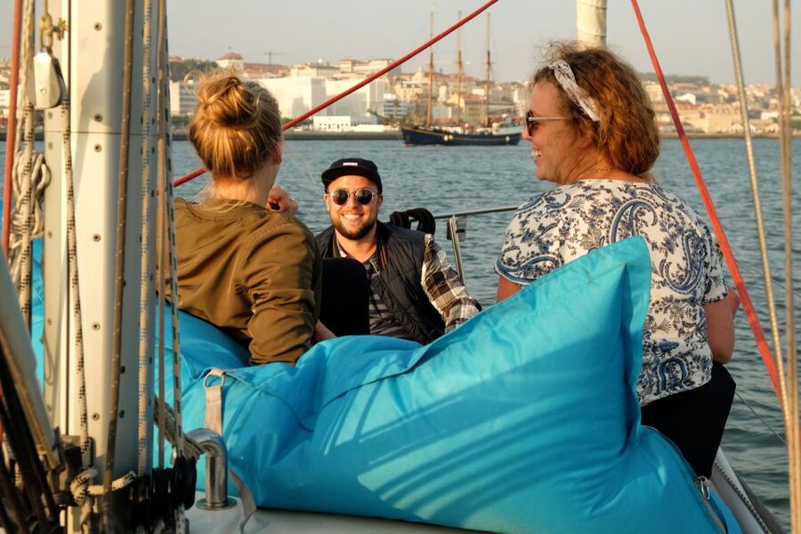 Lisbon: City Skyline Sailboat Cruise with Drink and Snacks - The crew and the level of guiding