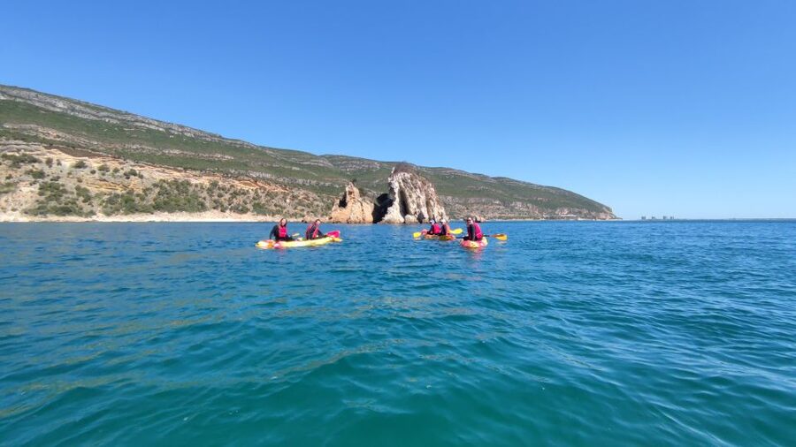 Lisbon: Kayaking and Snorkeling Adventure - Paddling into limestone caves