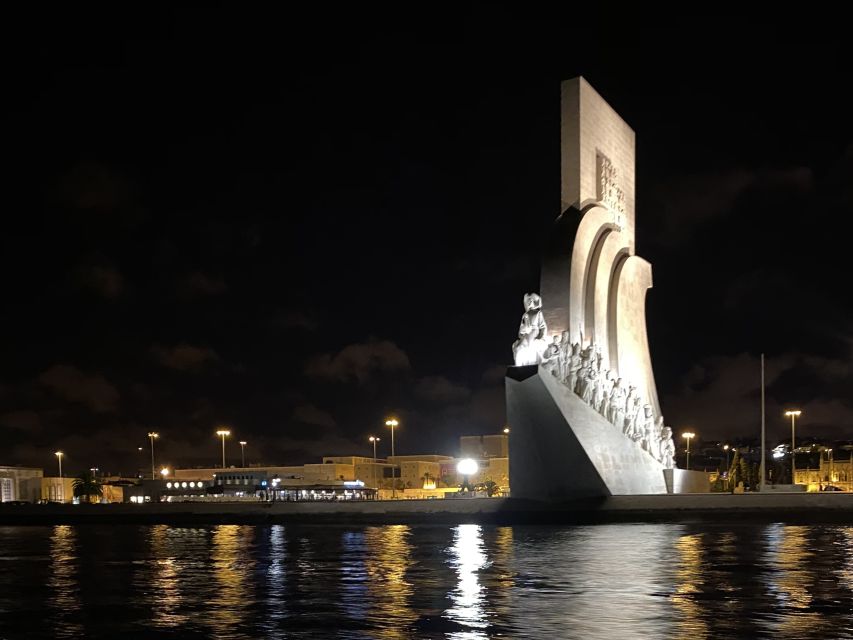 Lisbon: Luxury Sailboat Cruise at Night - Christ the King across the Tagus