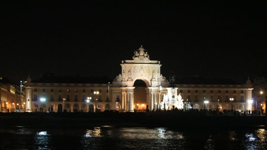 Lisbon: Luxury Sailboat Cruise at Night - Time Out Market and the central Lisbon waterfront