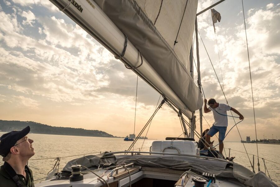 Lisbon: Private Sunset Cruise on the Tagus River with Drink - The crew and the feel on board