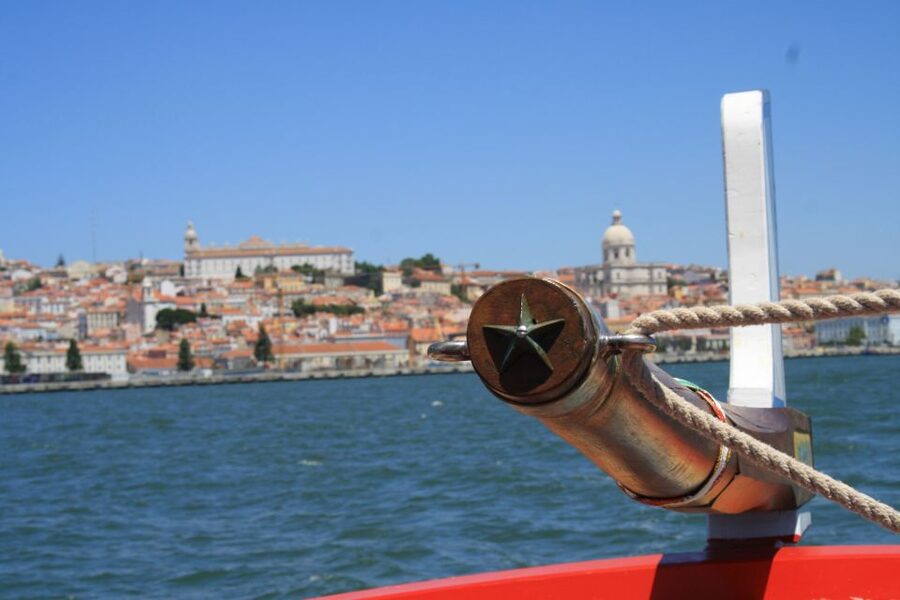 Lisbon: River Tagus Sightseeing Cruise in Traditional Vessel - Looking up at Lisbon’s hills and castle