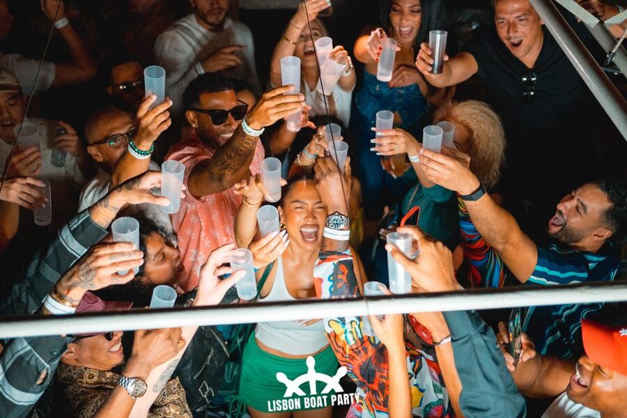 Lisbon: Sunset Boat Party with 2 Drinks and Free Club Entry - Belém, Christ the King, and Lisbon’s riverfront from the water