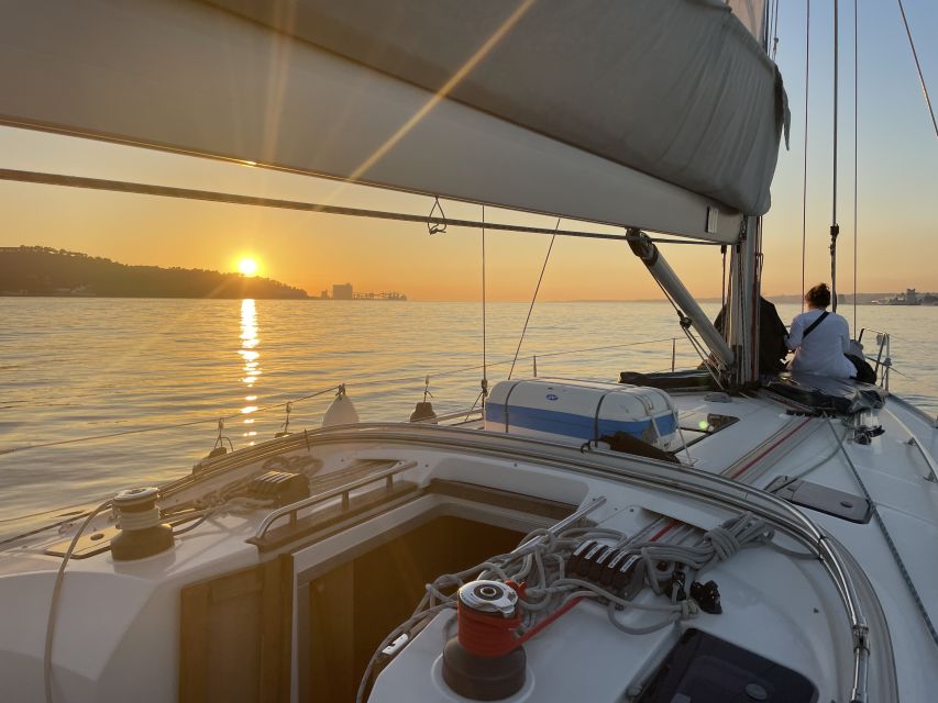 Lisbon: Sunset Sailing Boat Cruise with Wine - Starting under the 25 de Abril Bridge