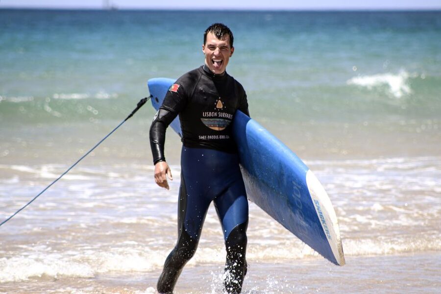 Lisbon: Surf Lesson - What you practice on the board