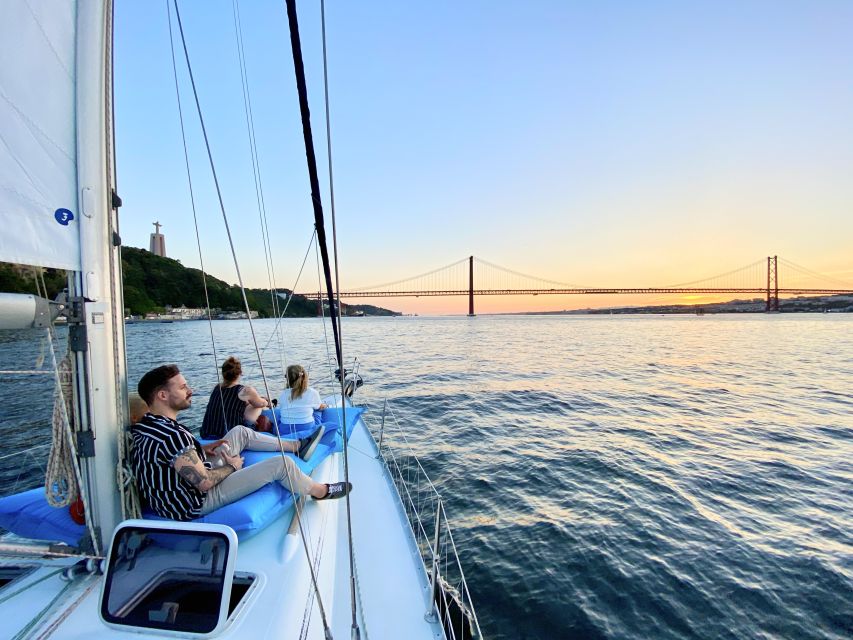 Lisbon: Tagus River Sunset Cruise with Drinks - MAAT and the 25 de Abril Bridge