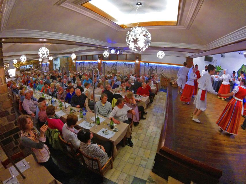 Madeira by Night with Traditional Dinner - Espetada, bolo do caco, and the dinner setting