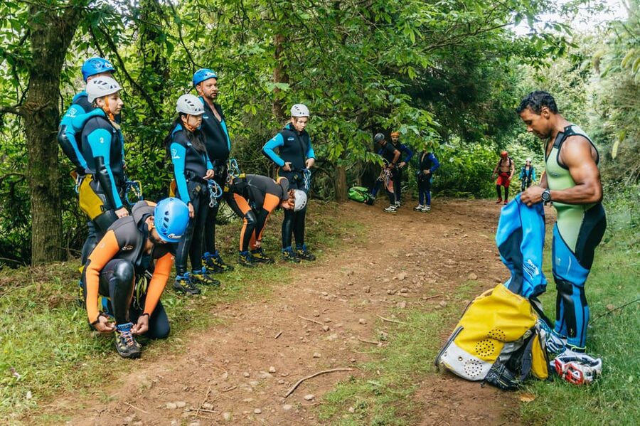 Madeira Canyoning Beginners – Easy & Fun Waterfall Adventure - Safety Support From Sergio, Matilde, Arthur, and Hugo