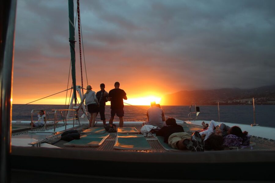Madeira: Funchal Sunset Tour by Catamaran - Watching the sunset from the Atlantic