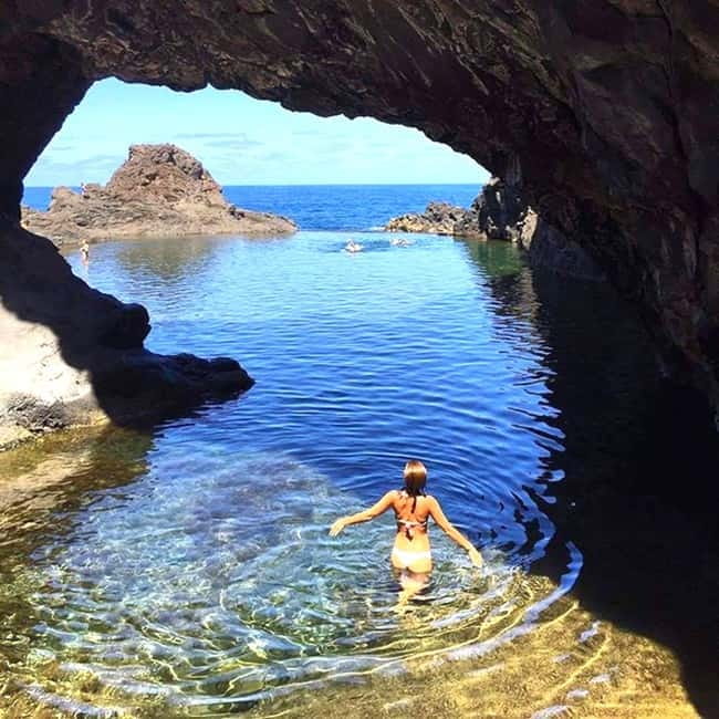 Madeira: Skywalk, Porto Moniz, Seixal, and Fanal 4WD Tour - Seixal combines sand, cliffs, and sea air