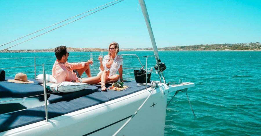Portimao: Half-Day Sailing Yacht Cruise to the Benagil Caves - Leaving Portimão Marina by sailing yacht