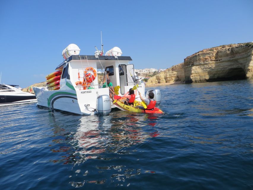 Portimão: Kayak Tour of Benagil Caves - Praia da Marinha and the final swim