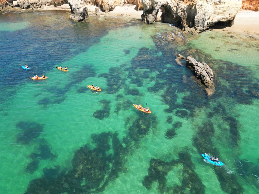 Portimão: Small Group Kayak Cave and Cliff Tour - Finding the quieter cave near Alvor