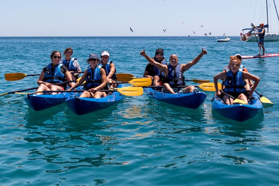 Sesimbra: Arrabida Natural Park & Caves Guided Kayaking Tour - Is this suitable for first-time kayakers and children?