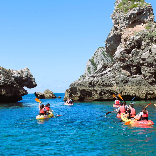 Sesimbra: Ribeiro Cavalo Beach, Caves, & Arrábida Kayak Tour - From Sesimbra Harbor to the open coast