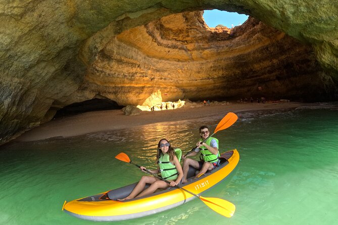 Sunrise Small Group Kayak Experience in BENAGIL Cave & 4K Photos - Paddling toward Praia da Marinha